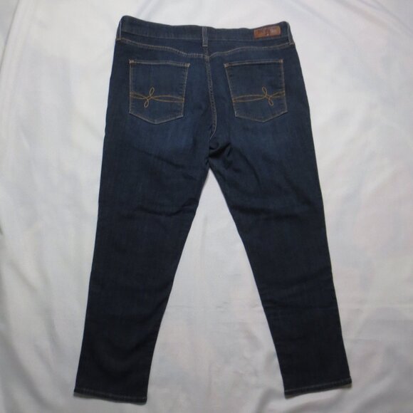LEVI’S DENIZEN womens JEANS blue STRAIGHT CROP modern DENIM mid-rise SIZE 16 - Picture 10 of 10